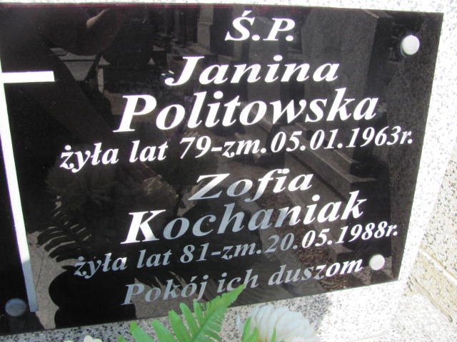 Janina Politowska 1883 Kramsk - Grobonet - Wyszukiwarka osób pochowanych