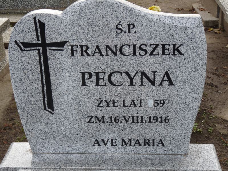 Franciszek Pecyna 1857 Kramsk - Grobonet - Wyszukiwarka osób pochowanych