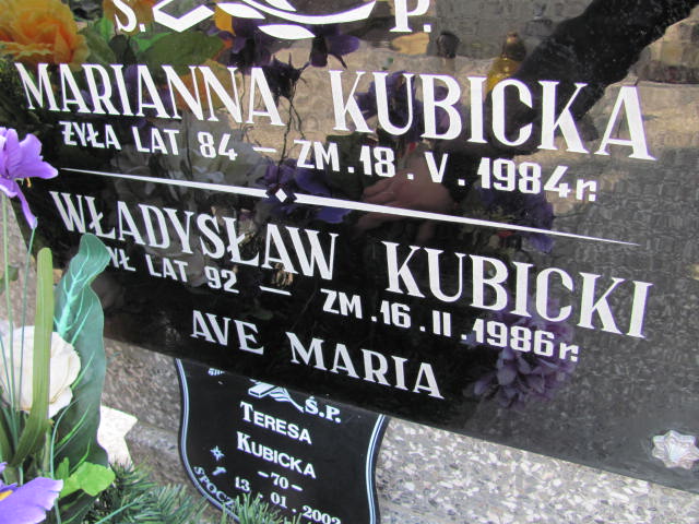 Marianna Kubicka 1900 Kramsk - Grobonet - Wyszukiwarka osób pochowanych