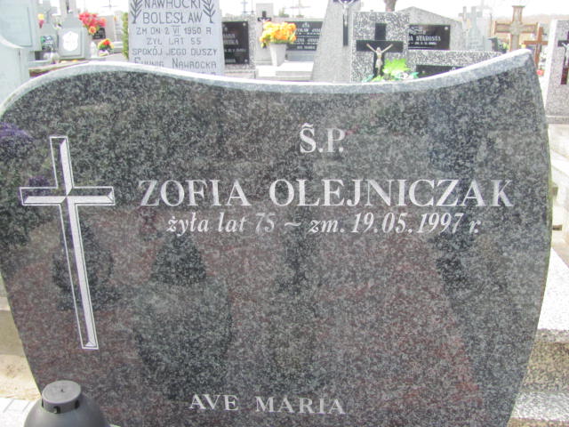 Zofia Olejniczak 1922 Kramsk - Grobonet - Wyszukiwarka osób pochowanych