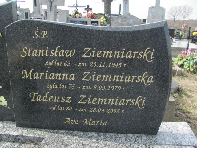 Stanisław Ziemniarski Kramsk - Grobonet - Wyszukiwarka osób pochowanych