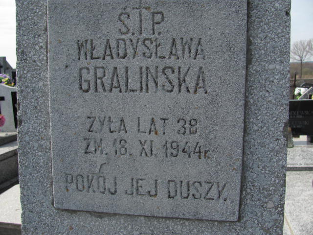 Władysława Gralińska 1905 Kramsk - Grobonet - Wyszukiwarka osób pochowanych