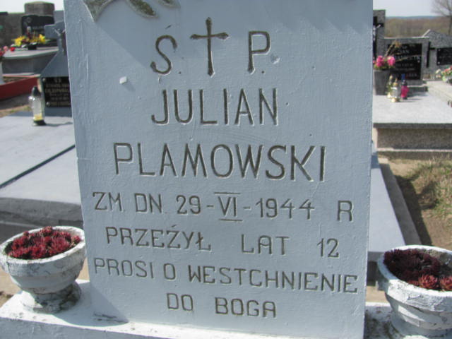 Julian Plamowski 1932 Kramsk - Grobonet - Wyszukiwarka osób pochowanych
