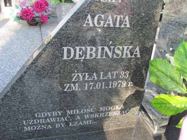 Agata Dębińska 1945 Kramsk - Grobonet - Wyszukiwarka osób pochowanych