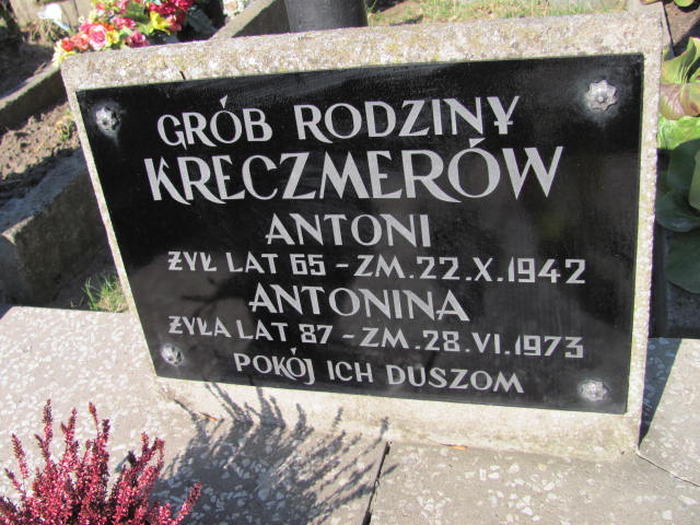 Antoni Kreczmer 1877 Kramsk - Grobonet - Wyszukiwarka osób pochowanych